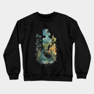 Vintage Nature Muse. Female body. Crewneck Sweatshirt